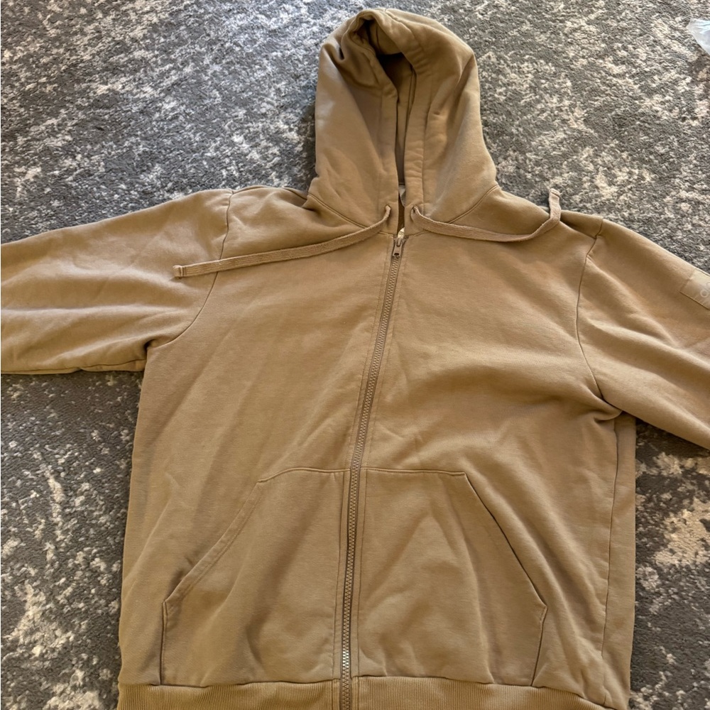 ALO Yoga Brown Full-Zip Hoodie